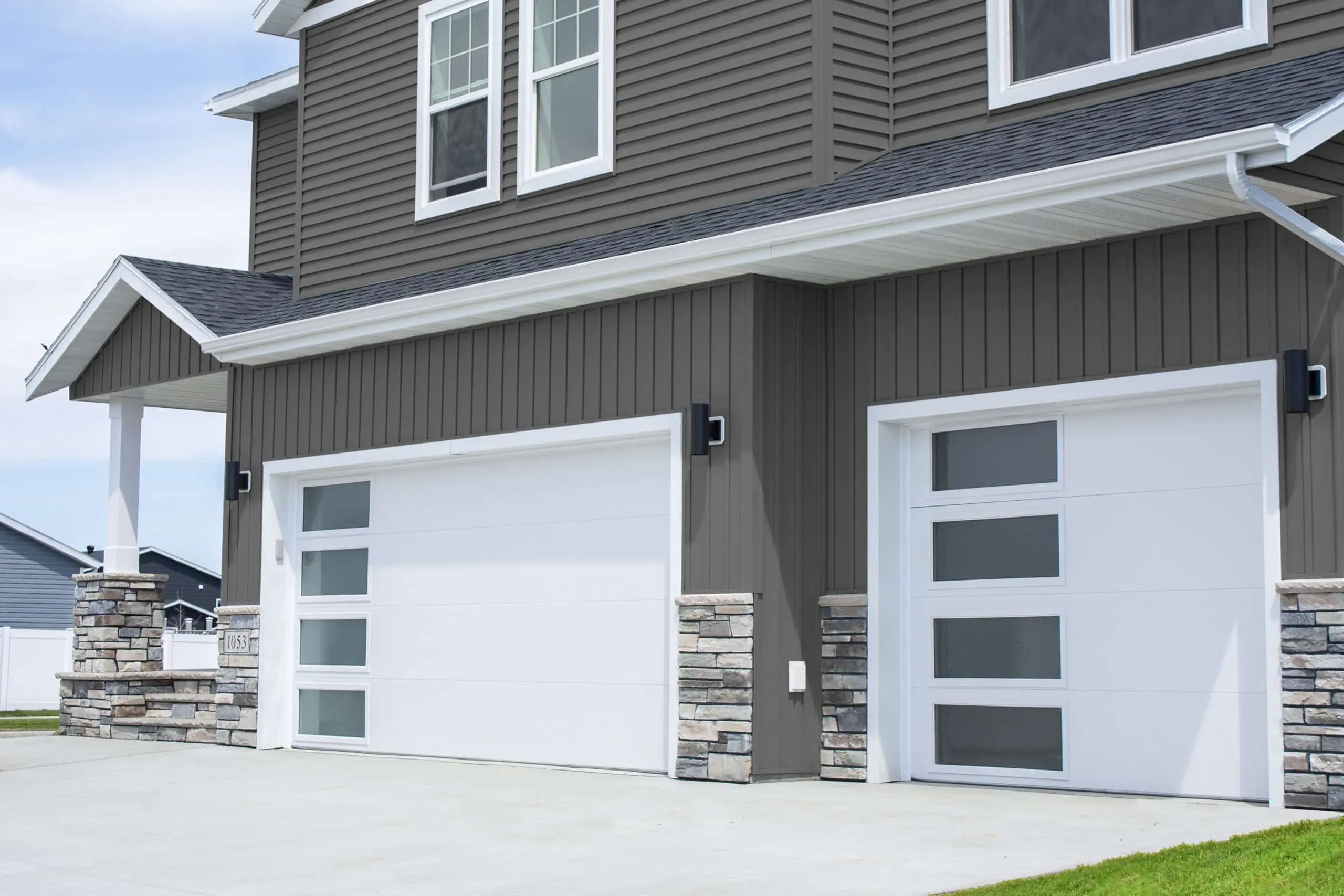 Williams Door Company Gray flush panel garage door